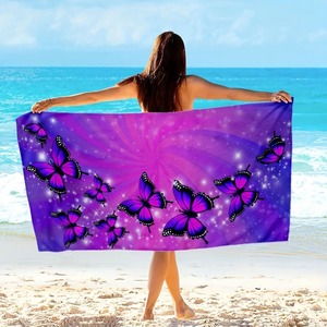 Serviette de plage en coton surdimensionnée, légère, sans sable, super absorbante, style été, personnalisée - Product Image 3