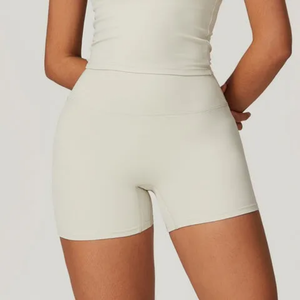 Nouveaux shorts d'été sans couture pour femmes, taille haute, avec logo personnalisé, effet froncé aux fesses, pour le sport, la gym et le yoga - Product Image 1