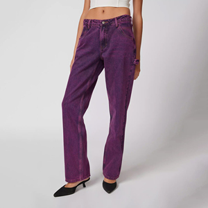 Venta Directa de Fábrica 2026 Jeans de Mezclilla Holgados de Cintura Alta para Mujer, Pantalones Vaqueros Anchos para Damas, Servicio OEM ODM - Product Image 3