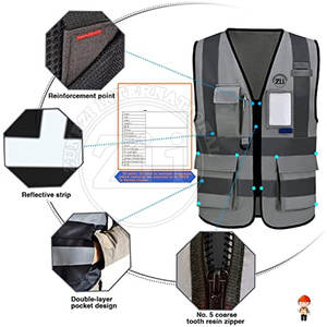 Chaleco de Seguridad Reflectante de Alta Visibilidad, Ajustado, Nuevo, ANSI Clase 1, Impermeable, Transpirable, Cómodo, de Malla de Poliéster, Marca Privada - Product Image 3