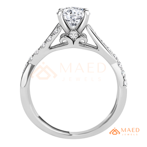 925 Sterling <b>Silver</b> Solitaire Moissanite Engagement <b>Ring</b> Lab Grown Diamond Bridal Jewelry Women USA Luxury - Product Image 6