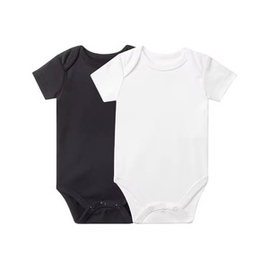 Body de Bebé Unisex de Manga Corta para Verano, 100% Algodón Orgánico Certificado OEKO-TEX, Cuello Redondo, Color Sólido, Cierre de Cremallera YKK y Botones a Presión - Product Image 2