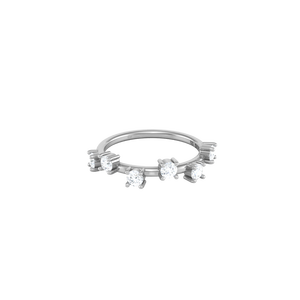 Superbe bague en argent plaqué or avec des pierres de zircon ovales personnalisées pour des célébrations et des fêtes inoubliables - Product Image 3