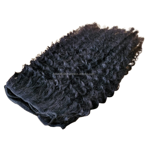 Vente en gros de cheveux indonésiens crépus bouclés trame douce brillante 100% humains Remy cuticule alignés sans enchevêtrement Afro/Curl couleur naturelle - Product Image 6