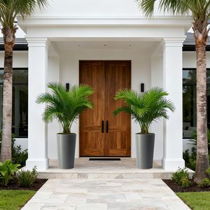 Set di 2 Fioriere Quadrate Moderne Alte 55 cm per Interni ed Esterni, Vasi per Piante da Portico e Patio - Product Image 2