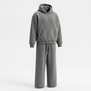Ensemble de survêtement en polaire pour femme, coupe classique, sweat-shirt à capuche et pantalon assorti, confortable, anti-boulochage, vêtements de sport d'hiver - Product Image 5