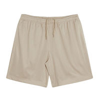 Shorts de sport décontractés pour hommes en nylon/coton respirant à séchage rapide avec logo personnalisé sur le devant