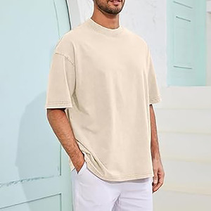 Camiseta Oversize de Verano en Jersey Liso |   Camiseta Urbana de Manga Corta con Cuello Redondo de Algodón Premium |   Camiseta Minimalista Unisex - Product Image 5