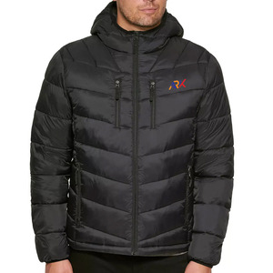 Veste matelassée pour homme en nylon et polyester, teinte unie, vente en ligne, veste d'hiver matelassée pour homme, meilleur prix - Product Image 1