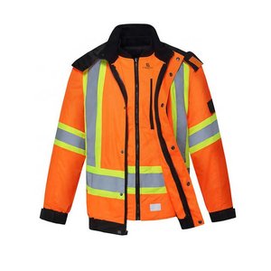 Men's Waterproof Reflective Construction <b>Workwear</b> Jacket High Visibility <b>Winter</b> Safety Security Windproof Jacket 2026 - Product Image 1