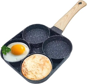 Poêle à frire en acier inoxydable avec poignée résistante à la chaleur, compatible induction, poêle antiadhésive pour la cuisson. - Product Image 2