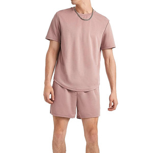Conjuntos de Verano Casuales de 2 Piezas para Hombre, Tejidos en Poliéster/Algodón de 300g, Secado Rápido y Transpirables, con Logotipo, Venta al Por Mayor - Product Image 4