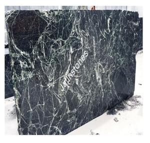 Losa de Mármol Verde Araña con Fondo de Musgo Profundo y Vetas Relámpago para Decoración de Paredes, Pisos y Encimeras de Cocina - Product Image 1