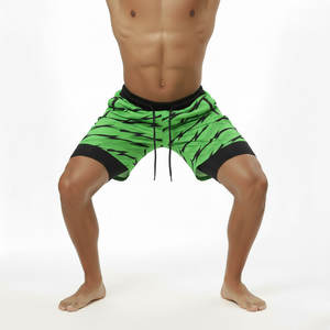 Oem Lined Double <b>Layer</b> Pockets Athletic Sports Nylon Custom Logo 5 Inch Workout Training 2 in 1 Mens Gym Shorts for Men - Product Image 4