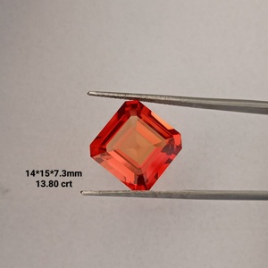 Piedra Preciosa Sintética de Rubí Creado en Laboratorio, Corte Esmeralda, Rojo Intenso, Claridad Brillante, Calidad Premium, para Fabricación de Joyería, Directo de Fábrica OEM - Product Image 1