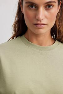 Women's Short Sleeve Cotton Jersey T-Shirt Casual Solid Color Regular Fit Knitted Plain Dyed <b>Top</b> - Product Image 3