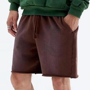 Custom Streetwear Vintage Cotton Fleece Breathable Stone Acid Wash Sun Faded Screen Printed Spring Summer Unisex Sweat Shorts - Product Image 5