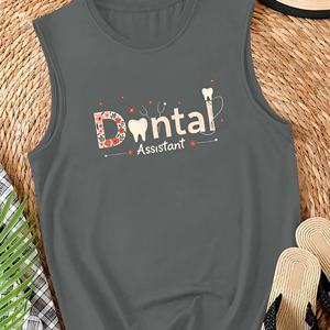 Asistente Dental tipografía creativa Chaleco casual para mujer - Product Image 2