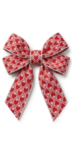 Cinta Decorativa con Patrón de Corazón Rojo de Neelkamal Industries, Cinta de Poliéster con Borde Plateado para Envolver Regalos y Empaquetar - Product Image 3