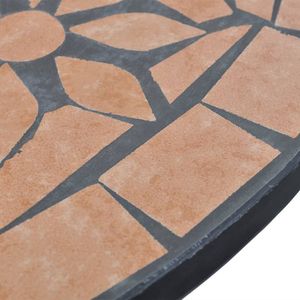 23.6 \ "tavolo bistrot a mosaico in Terracotta per uso esterno - Product Image 4