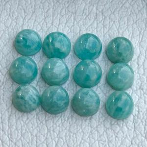 Calibrated 9mm Natural Amazonite Smooth Round Cabochon High Grade Loose Gemstone Handmade for Jewelry Making at Wholesale Price - Product Image 3