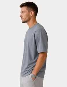 เสื้อยืดโอเวอร์ไซส์ผ้าฝ้ายแท้ 100% น้ำหนัก 220 กรัม พิมพ์ลายตามสั่งที่ไหล่ สไตล์ฮิปฮอป ไซส์ใหญ่พิเศษ ผ้าฝ้ายแท้ 100% ทรงบ็อกซี่ สำหรับผู้ชาย - Product Image 4