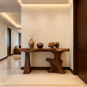 Mesa de Madera Maciza Natural Hecha a Mano, Mesa Consola Vintage, Tablero de Mesa Estilo Rústico Hecho en Vietnam - Product Image 2