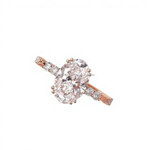 Anillo de Compromiso/Boda de Oro Blanco de 14k con Diamante Cultivado en Laboratorio IGI/GIA, Corte Pera, Unisex, para Regalo de Aniversario - Product Image 1