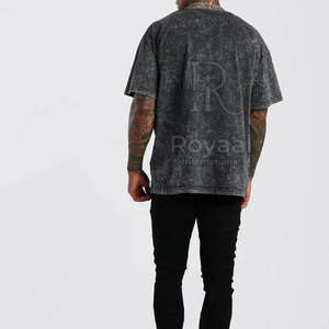 Camiseta Profesional de Alta Calidad para Hombre, Diseño Nuevo, 100% Algodón, Corte Holgado, Estampada con Efecto Desgastado por el Sol - Product Image 2