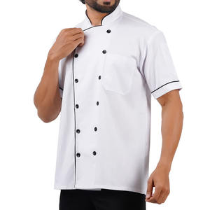 Chaquetas de Chef Personalizables al por Mayor, Camisa con Estampado Personalizado, Manga Corta, Uniforme para Gerente de Restaurante, Camisa de Chef - Product Image 2