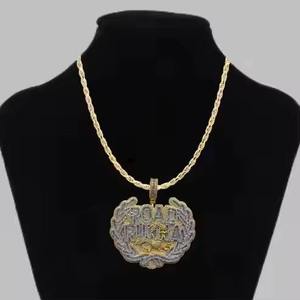 Luxira Jewels Road Runna Bijoux Hip Hop Plaqué Argent Diamants Moissanite Taille Brillant Sertis clos Pendentif Breloques - Product Image 1