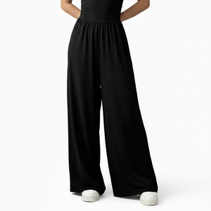 Combinaison sans manches à bretelles spaghetti pour femme, pantalon droit long, tenue décontractée et sportive en polyester et élasthanne, coupe douce - Product Image 5