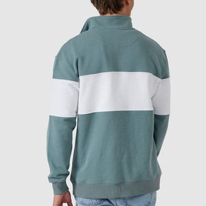 Sweat-shirt à col quart zippé pour homme, tissu confortable, col rond uni, coupe régulière, décontracté, hiver, French Terry, 100% polyester Econex - Product Image 4
