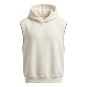 <b>Men's</b> <b>Sleeveless</b> Hooded Fleece Vest Regular Fit Solid Color Casual Wear - Product Image 1
