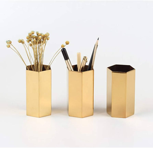 Manufacturer Brass Pen Holder Multiple <b>Table</b> Writing Brass Pen Holder 2 Different Stylish Brass Pen Holder - Product Image 4