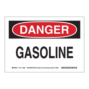 Señal de Peligro de Gasolina, Cumple con OSHA/ANSI, Impresa en PVC con Protección UV, para Interiores/Exteriores, Advertencia de Seguridad - Product Image 3