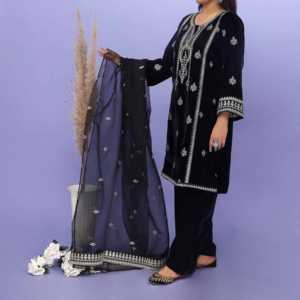 Pantalon PW4264 en velours orné de 3 pièces pour femmes avec style et confort améliorés - Product Image 2