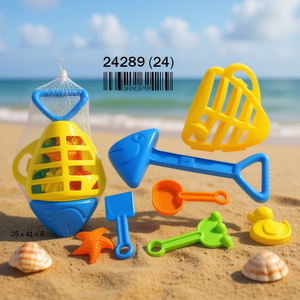 Beach Fish <b>Net</b> With Accessories 25x41x8cm For Kids Sand Play - Product Image 3