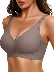 Sujetador de copa completa sin aros para mujer, sin costuras, color liso, de elastano y nailon, transpirable, fino, con soporte diario y espalda cruzada, lavable a máquina. - Product Image 5