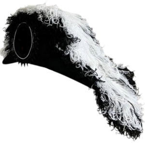 Gorro de Regalia Personalizado de los Caballeros Templarios, Estilo Antiguo Gran Comandante, Negro Liso con Plumas en la Parte Inferior - Product Image 2