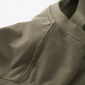 T-shirt décontracté à col rond de couleur unie pour hommes, personnalisé, en coton épais 100%, style streetwear, fournisseur, haut d'été à manches courtes, USA - Product Image 2