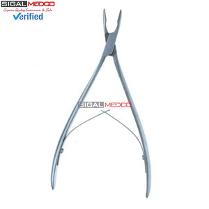 Rongeur à os manuel à double action 10x18mm en acier inoxydable, design droit et courbé, forceps chirurgical certifié CE - Product Image 3
