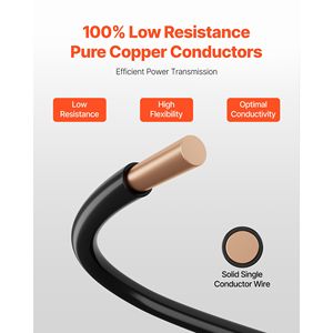 Cavo Elettrico Solido THHN 12 AWG, 100% Rame OFC, con Guaina in Nylon e Isolamento in PVC, 600 Volt, Grado H - Product Image 3