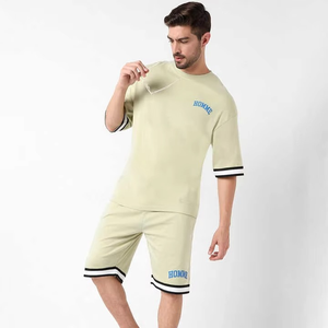 Ensemble Homme Été Respirant Décontracté T-shirt et Short Manches Courtes Style Urbain Tenue de Sport Oversize - Product Image 4