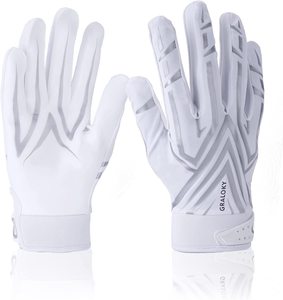 Gants de football américain personnalisés avec logo, antidérapants, confortables, super adhérents - Product Image 1