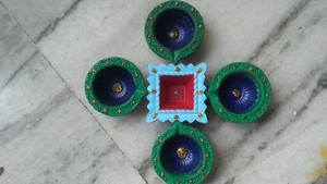 Lámpara de aceite de arcilla india hecha a mano para la decoración del festival Diwali y ceremonias religiosas |   Fabricante Mayorista a Granel - Product Image 5