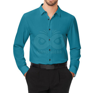 Classic <b>Men</b> Business Office Shirt Formal Work Wear Long Sleeve Button Down <b>Dress</b> Shirt Bulk Order Manufacturer - Product Image 2