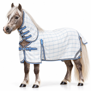 Couverture combinée pour cheval miniature avec col réglable et tissage Ripstop |   Couverture équine avec doublures aux épaules, ajustement sur la poitrine et rabat pour la queue - Product Image 1