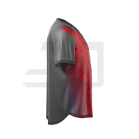 JAMEZ SPORTS Jersey Lengan Pendek Model Kancing V-Neck Round-Neck Cetak Sublimasi Nomor Tim 100% Poliester Custom