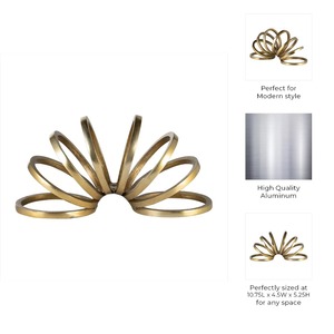 Sculpture Métallique Abstraite Circulaire, Décoration Artistique de Table, Design Minimaliste, Pièce Maîtresse pour Salon - Product Image 4